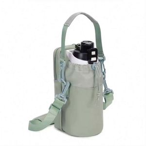 <b>Free</b> Sample custom drawstring sport polyester fashion 40 oz unisex school gym hiking cross body water bottle holder with <b>phone</b> - Product Image 1