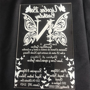 Vente <span class=keywords><strong>en</strong></span> gros de cartes d'invitation de <span class=keywords><strong>mariage</strong></span> <span class=keywords><strong>en</strong></span> <span class=keywords><strong>plexiglas</strong></span> floral et feuille d'or pour fête d'anniversaire - Product Image 5