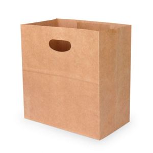 Custom <b>Made</b> Logo Printed Personalized Merchandise Die Cut Handle Shopping Kraft <b>Paper</b> Bag - Product Image 2