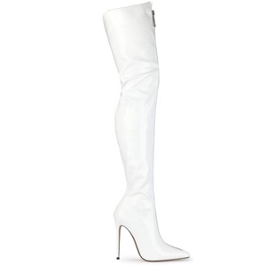 New Fashion Design Front Zipper Large Size 45 Women Over Knee High <b>Boots</b> Stiletto Heels Thigh High <b>Boots</b> for Ladies - Product Image 5