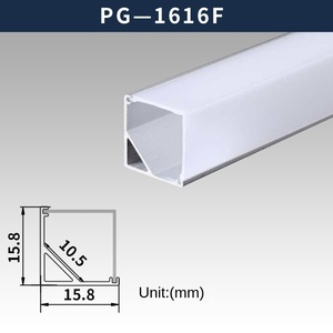 Profil d'angle à 90 degrés lumière à led extrusion d'aluminium pour profilé de montage à led lumière de profilé d'angle - Product Image 2