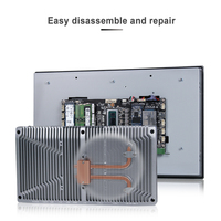 PC industriel HMI tactile capacitif sans ventilateur de 15,6 pouces, compatible avec les processeurs Intel de 10e et 12e génération (i3, i5, i7), compatible avec Windows 10 Pro et Linux