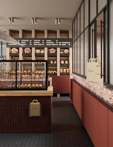 Aménagements personnalisés pour café, comptoir de présentation moderne pour boulangerie, vitrine à desserts, design d'intérieur de café - Product Image 4