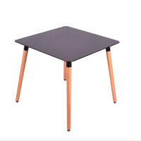 Großhandel 80*80cm Moderne Wohnzimmertische Weißer Quadratischer Couchtisch Moderner Massivholz-Esstisch