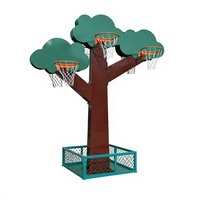 Panier de basket sur support pour arbre, jeu de tir multijoueur pour l'école, la cour de récréation, l'extérieur, entraînement sûr et amusant pour les enfants