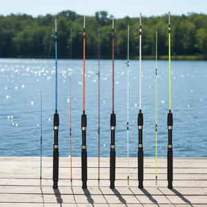 Caña de Pesca en Hielo Surf Shrimp Lure, Gran Oferta, 2 Secciones, Fibra de Vidrio y Carbono, 1.2-2.7m, Mango de EVA, Dureza Media, Echo Ceramic Pistol Gx2 - Product Image 1