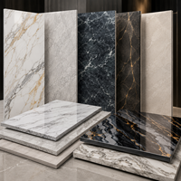 Panneaux PVC pour décoration intérieure, panneaux muraux, planches, feuilles de plastique marbré UV, panneau mural PVC pour salle de bain