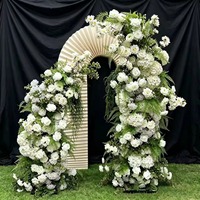 Arche de fleurs artificielles en soie faite à la main, vert armée, pour mariage, Saint-Valentin, fête des Mères