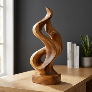 Sculpture artisanale en bois d'acacia |   Table de salon moderne du milieu du siècle, durable et écologique, décoration d'intérieur, vente en gros - Product Image 2