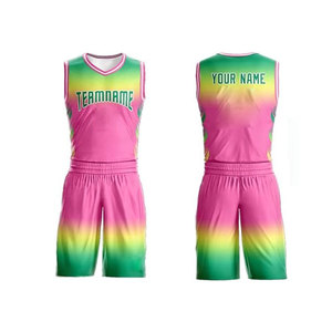 Ensemble d'uniformes de basketball sur mesure à prix abordable, respirant et à séchage rapide, 100 % polyester, vêtements de sport - Product Image 1