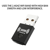 Clé USB Adaptateur Wifi USB Carte Réseau Sans Fil 300 Mbps Matériel Informatique Logiciel Accessoires Informatiques