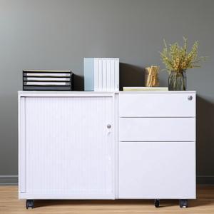 Hình chữ nhật hiện đại Tủ hồ sơ 3 ngăn kéo di động mới mang theo cửa bẫy không gian nội bộ lớn các mặt hàng khác nhau trường kho - Product Image 1