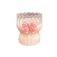 Tasse à café en verre borosilicate rose résistant à la chaleur, couleur unie, style girly, sans poignée ni couvercle, pour infusion de thé