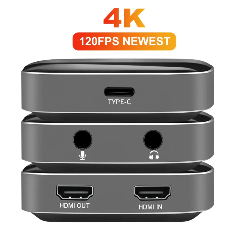 Новейшая 4K 120Fps Mini Hd Usb Hdmi Vedio Usb 3,0 карта захвата игр 1080 60Fps Pro Dvr карта захвата видео для прямой трансляции