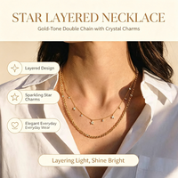 Kalung Choker Baja Anti Karat Berlapis Emas dengan Liontin Hati, Perhiasan CZ Tahan Air untuk Wanita, Hadiah untuk Berbagai Acara