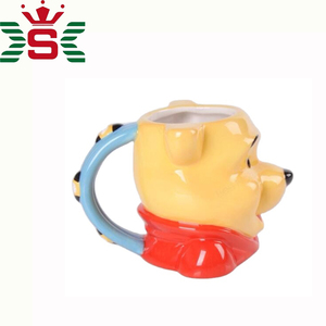 <span class=keywords><strong>E</strong></span>-co 3D Animal Cartoon <span class=keywords><strong>Bear</strong></span> Cute Taza de café de cerámica Tazas Modern Yellow Sustainable HANDGRIP Brown Box o Personalizable Drinking - Product Image 1