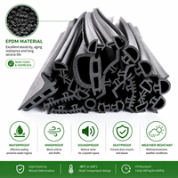 Bande d'étanchéité en mousse EPDM pour fenêtres/porte en aluminium à rupture de pont thermique, joint insonorisant double composite, design européen à visser
