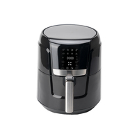 Écran tactile numérique OEM 4.5L 1450W friteuse à air noir sans huile avec contrôle de la température multifonction et minuterie saine