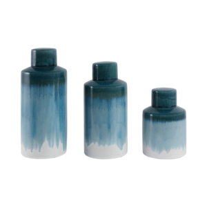 Barattoli cilindrici in ceramica con coperchi, contenitori per la conservazione, decorazioni per la casa, soggiorno, camera da letto, ufficio, esposizione su tavolo - Product Image 4