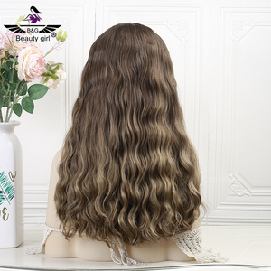 Parrucca in <span class=keywords><strong>Capelli</strong></span> Umani Veri con Colore Mèches Ondulato, Parrucca Ebraica in Pizzo, Prodotto <span class=keywords><strong>per</strong></span> <span class=keywords><strong>Capelli</strong></span> Bellissimo <span class=keywords><strong>per</strong></span> Donne Europee - Disponibile Subito - Product Image 1