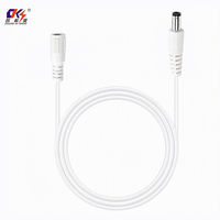 Câble d'alimentation CC blanc 24AWG, connecteur jack CC mâle-femelle 5,5*2,1 mm, câble d'extension 5,5*2,5 mm, 3,5*1,35 mm, 4,0*1,7 mm