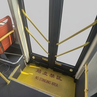 Bus urbain diesel d'occasion de 12 m, 23-44 places |   Bus de transport urbain LHD |   Porte double reconditionnée à plancher bas pour l'exportation