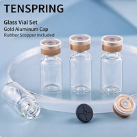 Flacon transparent de 2 ml, tube de stockage d'échantillons de laboratoire de 16 mm, petit récipient en verre, fournitures d'emballage de réactifs en gros