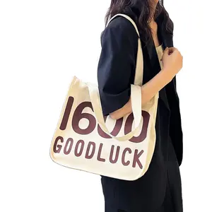 Large Canvas Tote Bag Fast Delivery Handled Style Customized Color Durable Using For Many Industries Made In Vietnam Supplier