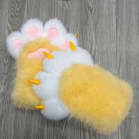 Gants de costume de chat en fourrure UMOO Animal Paws Squeaky Claws, accessoires de cosplay en peluche unisexe pour adultes sur le thème de l'anime japonais