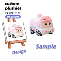 Coussin de voiture en peluche super doux, fait main, motif dessin animé Kawaii, avec rembourrage en coton PP, idéal pour la décoration de voiture d'anniversaire