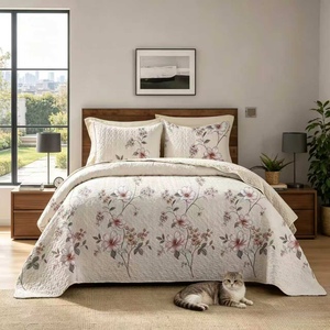 BORYARD - Juego de Ropa de Cama con Estampado Floral Rosa de 3 Piezas, Tamaño Queen y King, Venta al por Mayor de Fábrica, 2 Fundas de Almohada - Product Image 2