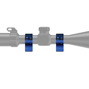 Anneaux de montage pour lunette BANGBANG - Support de lunette compatible avec tube de 30 mm, fixation à double vis, hauteur centrale de 1 pouce (bleu) - Product Image 6