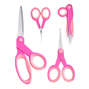 Four Piece Stainless Steel <b>Sewing</b> Scissors <b>Set</b> Blue For Home Embroidery Fabric Cutting Thread Trimming - Product Image 5