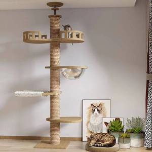 <strong>High</strong> <strong>Quality</strong> Floor to Ceiling Large Luxury <strong>Cat</strong> <strong>Tree</strong> Multi-level Condo <strong>Cat</strong> <strong>Scratching</strong> <strong>Tree</strong> <strong>Cat</strong> <strong>Trees</strong> - Product Image 5