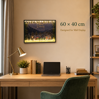 Boîte à lumière LED de Noël personnalisée, écologique et durable, avec cadre en alliage d'aluminium et contrôle de gradation