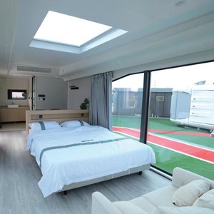 Cabine mobile respirante en acier/métal, capsule spatiale moderne, hôtel extérieur pour sites touristiques et culturels, <span class=keywords><strong>maison</strong></span> conteneur Apple - Product Image 5