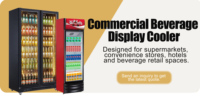 Réfrigérateur à boissons pour supermarché, 2 portes, haut de gamme, vertical, Pepsi Cola, réfrigérateur commercial pour boissons froides, pour magasin