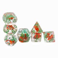 Fournisseur direct d'usine de dés polyédriques en résine DND (ensembles de 7 pièces) personnalisables, y compris des options avec noyaux intégrés.