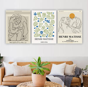 Affiches sur toile bohèmes personnalisées modernes, style <span class=keywords><strong>Matisse</strong></span>, portrait linéaire, art mural sur toile, peinture pour la décoration murale <span class=keywords><strong>de</strong></span> la chambre à coucher - Product Image 6