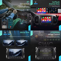 Radio para Auto Podofo 2 Din de 7'' con Android, 6+128GB, Carplay y Android Auto Inalámbricos, GPS IPS, WiFi, BT, para Fiat 500L 2013-2019