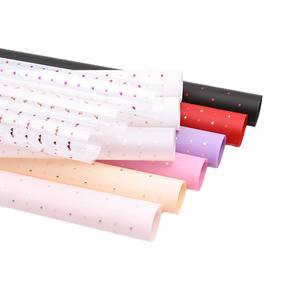 NEW Arrival Wholesales Hot Stamping Heart Luxury Design Papier d'emballage en plastique pour fleuriste - Product Image 5