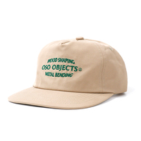 Venta al por mayor OEM personalizado bordado logotipo 5 paneles no estructurado sólido algodón Correa trasera Hip Hop Snapback Cap