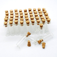 Bouchons en liège pour bricolage artisanat d'art Mini bocaux en verre ronds flacons 10ml/15ml/30ml conteneurs de stockage pour décorations de bouteilles en verre