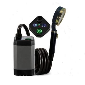 ใหม่อัพเกรดแบบพกพาแคมป์ปิ้งฝักบัวอาบน้ํา 6000mAh ปั๊มอาบน้ําไฟฟ้าแบบชาร์จไฟได้พร้อมจอแสดงผลดิจิตอลอัจฉริยะสําหรับกลางแจ้ง - Product Image 1