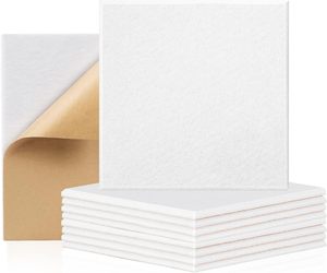 23×23cm ポリエステル吸音パネル 自己粘着式 高密度PETフェルト壁用吸音パネル 壁紙 寝室 簡単設置 - Product Image 1