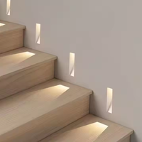 Luminaire d'escalier encastré sans cadre, pour intérieur, IP20, avec détecteur de mouvement, pour lampe murale, 3W LED, éclairage de marche.