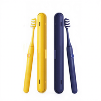 Étui de voyage pour brosse à dents de couple, brosse à dents électrique sonique rechargeable USB à poils souples IPX7, nettoyage et blanchiment pour usage domestique