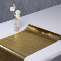 Tissu métallique uni sans trou pour chemin de table de décoration intérieure