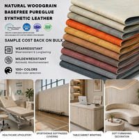 Nouveau design, cuir synthétique sans colle à grain de bois naturel pour revêtement de table et de meuble, décoration douce, équipement de fitness
