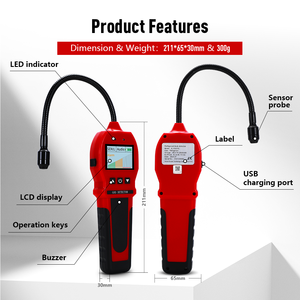 Détecteur de fuite de réfrigérant ABS Bosean compatible R134A/R22/R410A/R32/R507A/R404a/R1234yf, temps de réponse <1s, détection 10-20m - Product Image 2